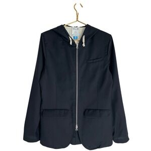 Adidas x David Beckham Black Blazer Jacket Hoodie Small Full Zip Cotton